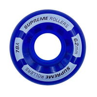 Supreme Rollers Quad Hjul 62mm/78A - Blue-ScootWorld.se