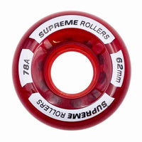 Supreme Rollers Quad Hjul 62mm/78A - Red-ScootWorld.se