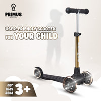 Primus Filius Trehjulig Sparkcykel - Gold Chrome-ScootWorld.se