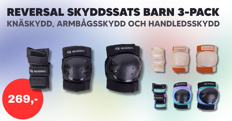 skyddssats barn 3 pack - knäskydd, armbågsskydd och handledsskydd
