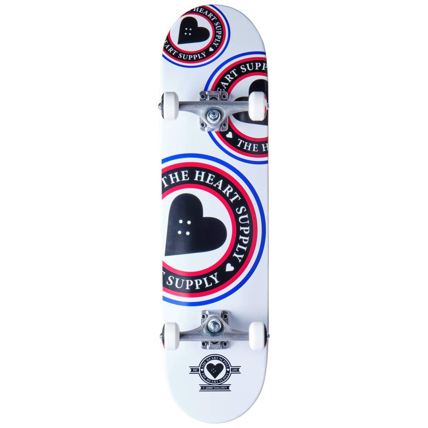 Heart Supply Orbit Logo komplett skateboard - Vit/Svart/Blå-ScootWorld.se