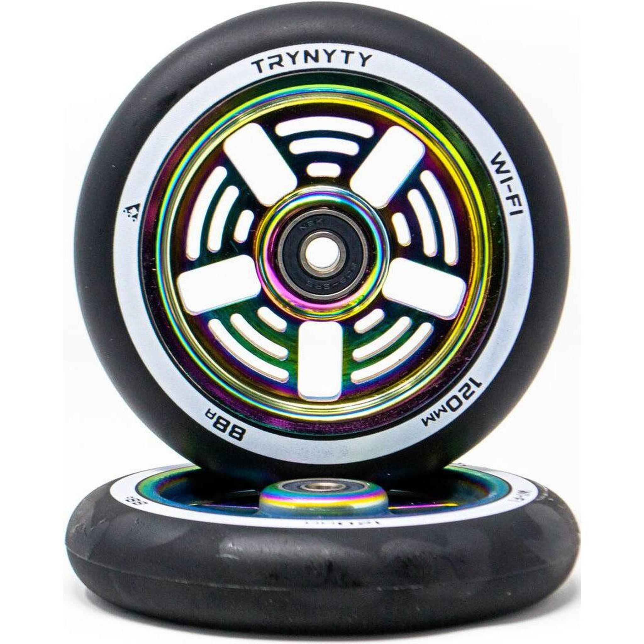 Trynyty Wi-Fi Kickbike Hjul 2-Pak - Oil Slick-ScootWorld.se