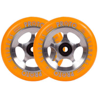 Proto Sliders Starbright Kickbike Hjul 2-Pak - Orange On Raw-ScootWorld.se