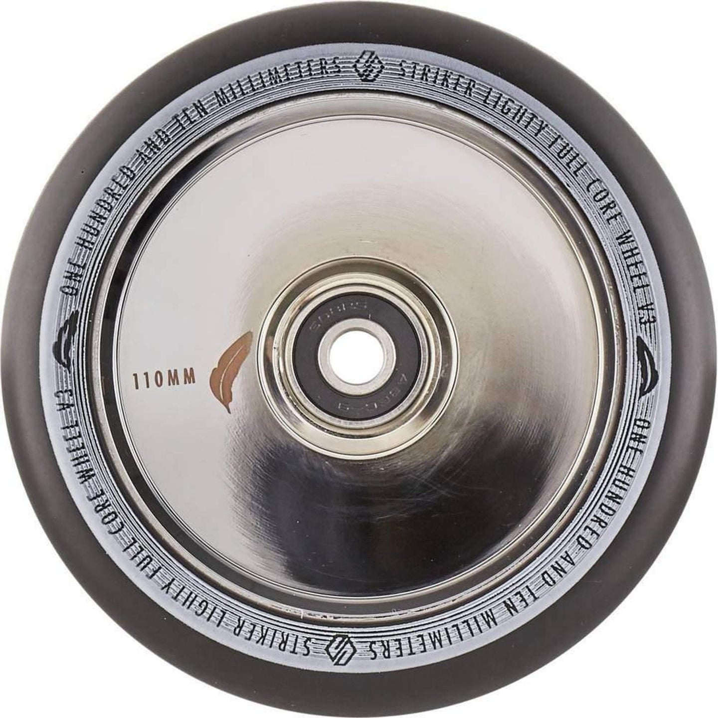 Striker Lighty Fullcore V3 Svart 110mm Sparkcykel Hjul - Chrome-ScootWorld.se
