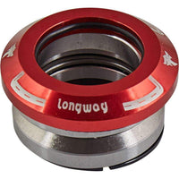 Longway Integrated Kickbike Headset - Red-Headsets till sparkcyklar-ScootWorld.se