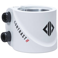 Drone Contrast II Double Kickbike Clamp - White-Clamps till sparkcyklar-ScootWorld.se