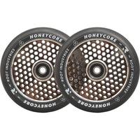 Root Honeycore Svart 120mm Kickbike Hjul 2-Pak - Mirror-Hjul till sparkcyklar-ScootWorld.se