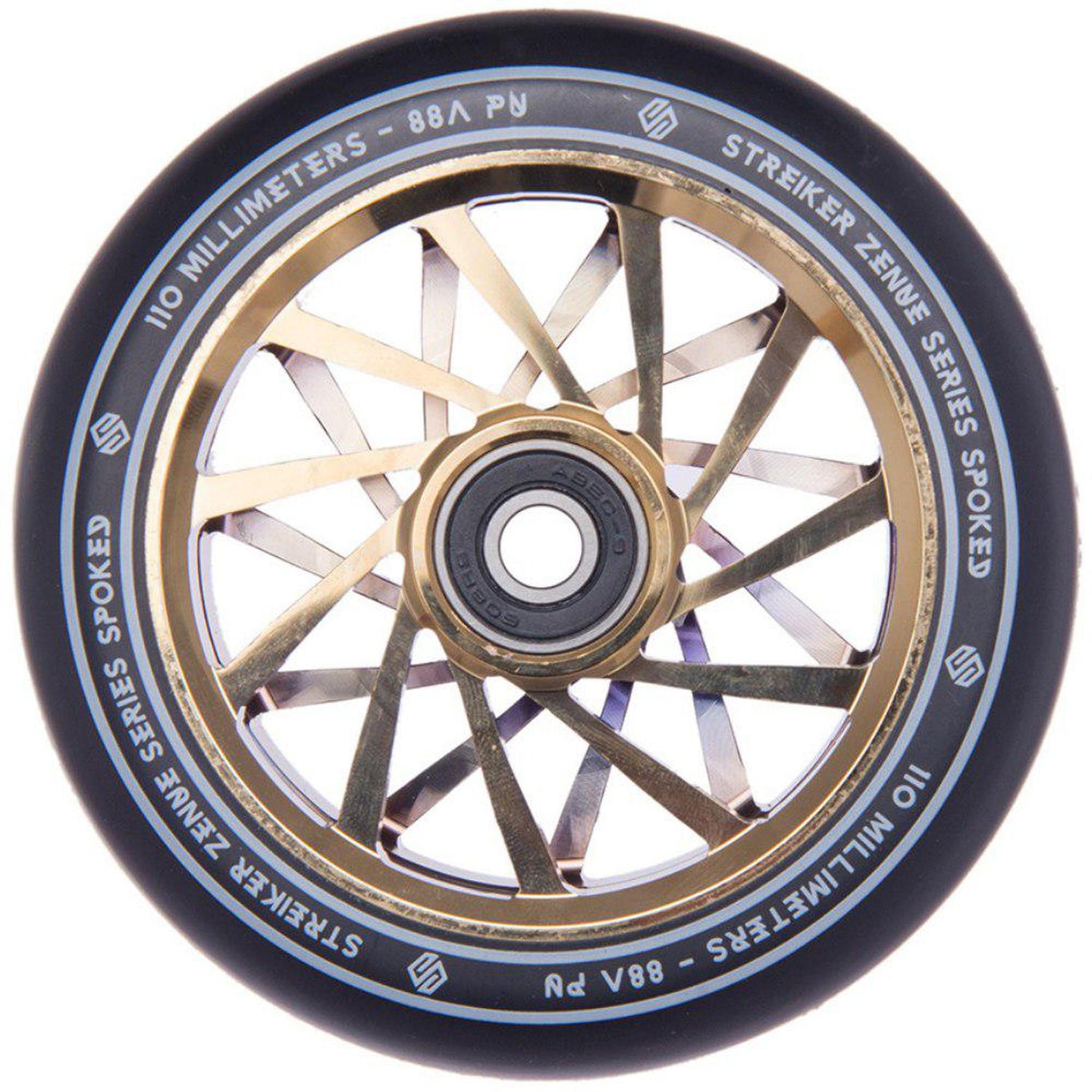 Striker Zenue Series Svart Sparkcykel Hjul - Gold Chrome-ScootWorld.se