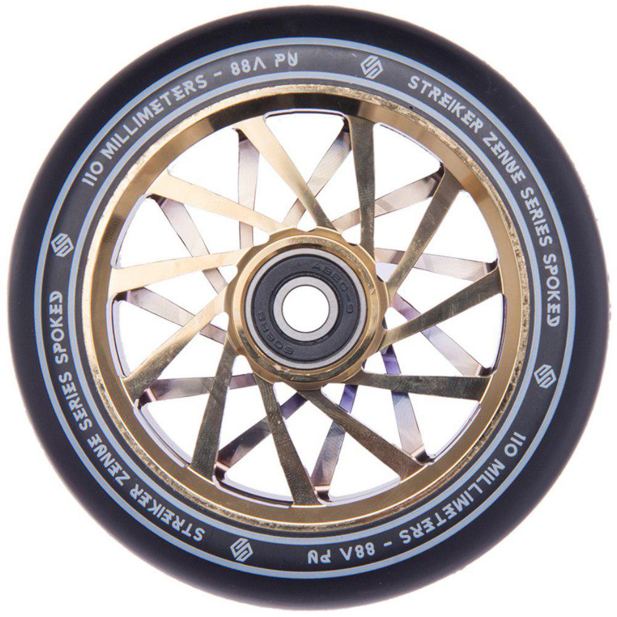 Striker Zenue Series Svart Sparkcykel Hjul - Gold Chrome-ScootWorld.se