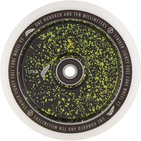 Striker Lighty Fullcore V3 Vit 110mm Sparkcykel Hjul - Splash Black/Green-ScootWorld.se