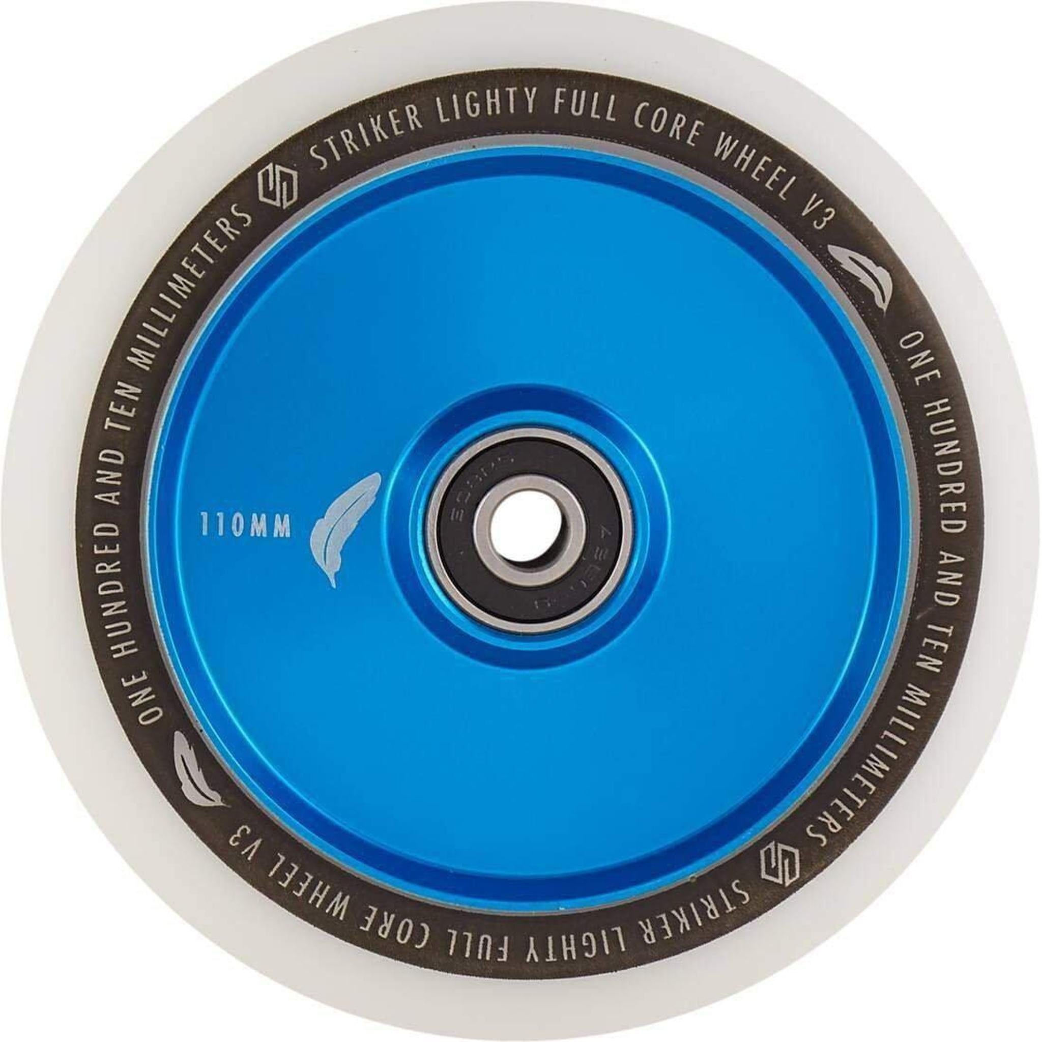 Striker Lighty Fullcore V3 Vit 110mm Sparkcykel Hjul - Blå-ScootWorld.se