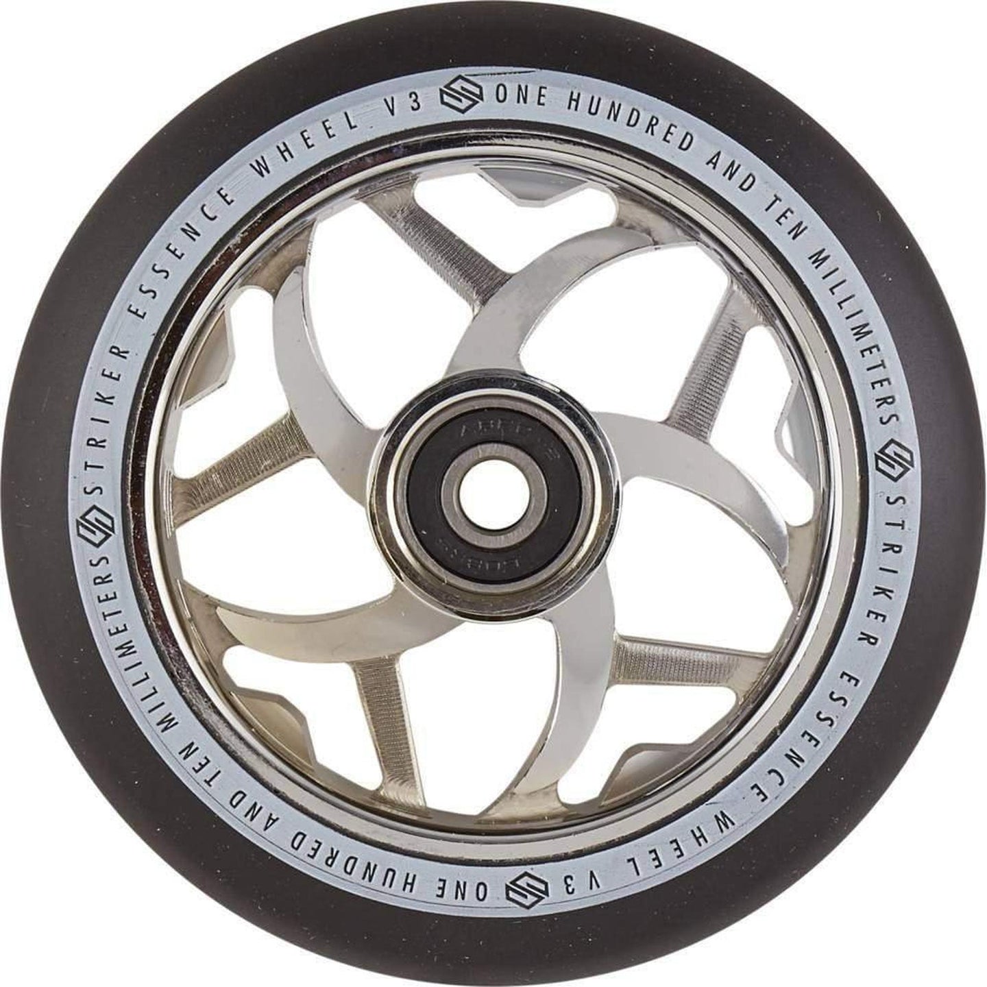 Striker Essence V3 Svart 110mm Sparkcykel Hjul - Chrome-ScootWorld.se
