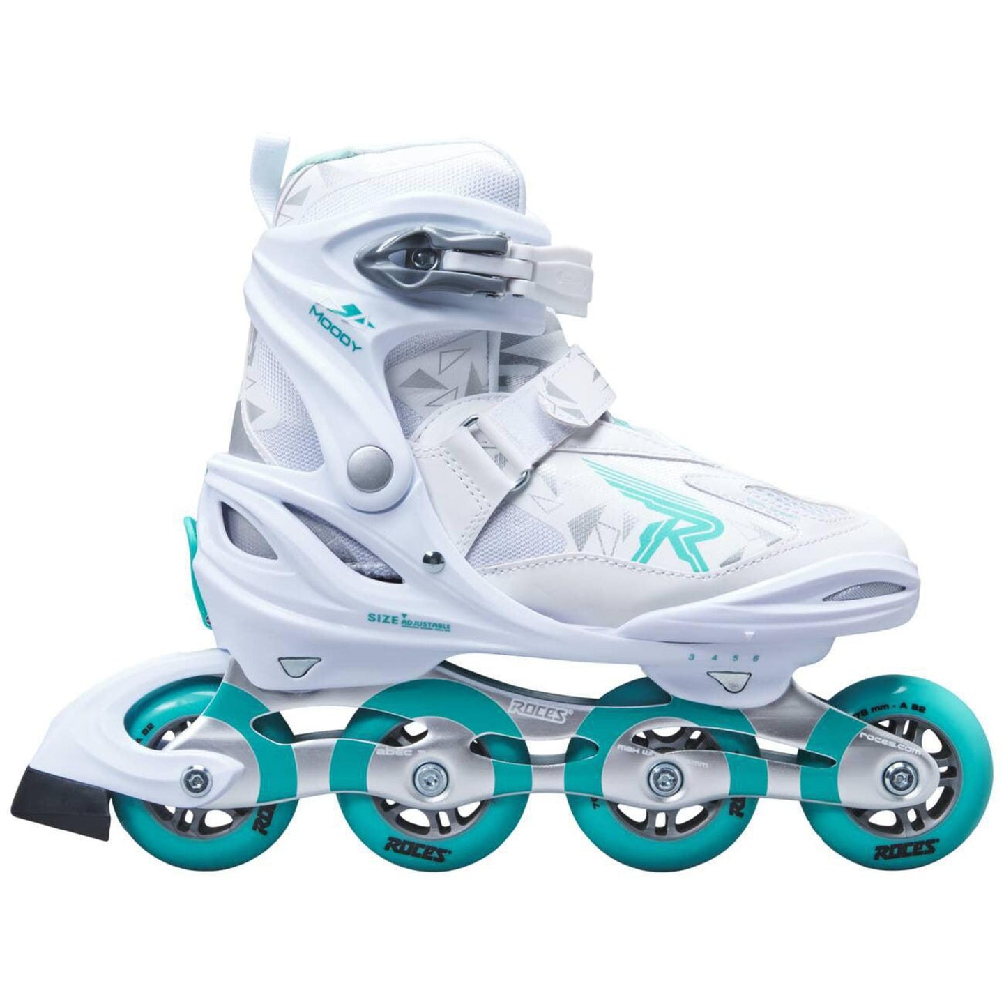 Roces Moody TIF Inlines Tjej - White/Aqua-ScootWorld.se