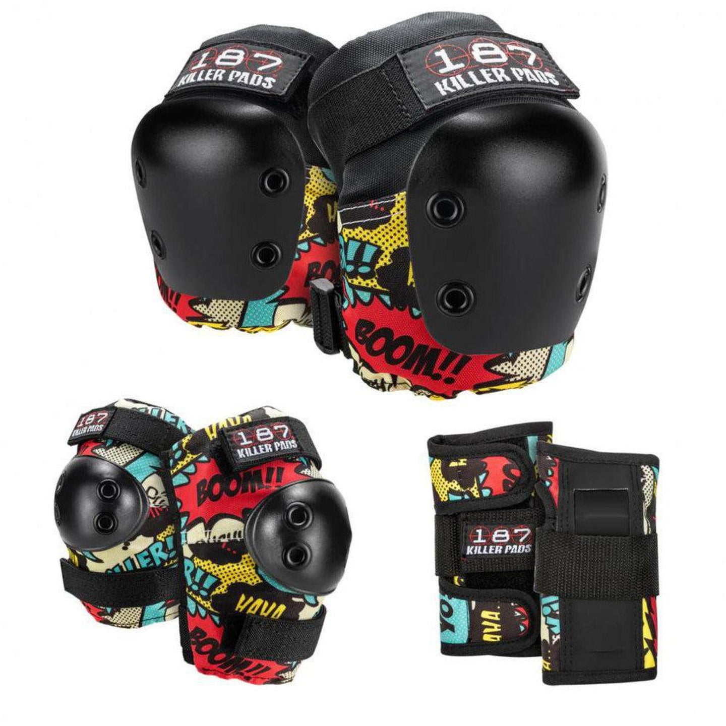 187 Killer Pads Jr. Skyddsset Barn 6-Pak - Comic Multi-ScootWorld.se