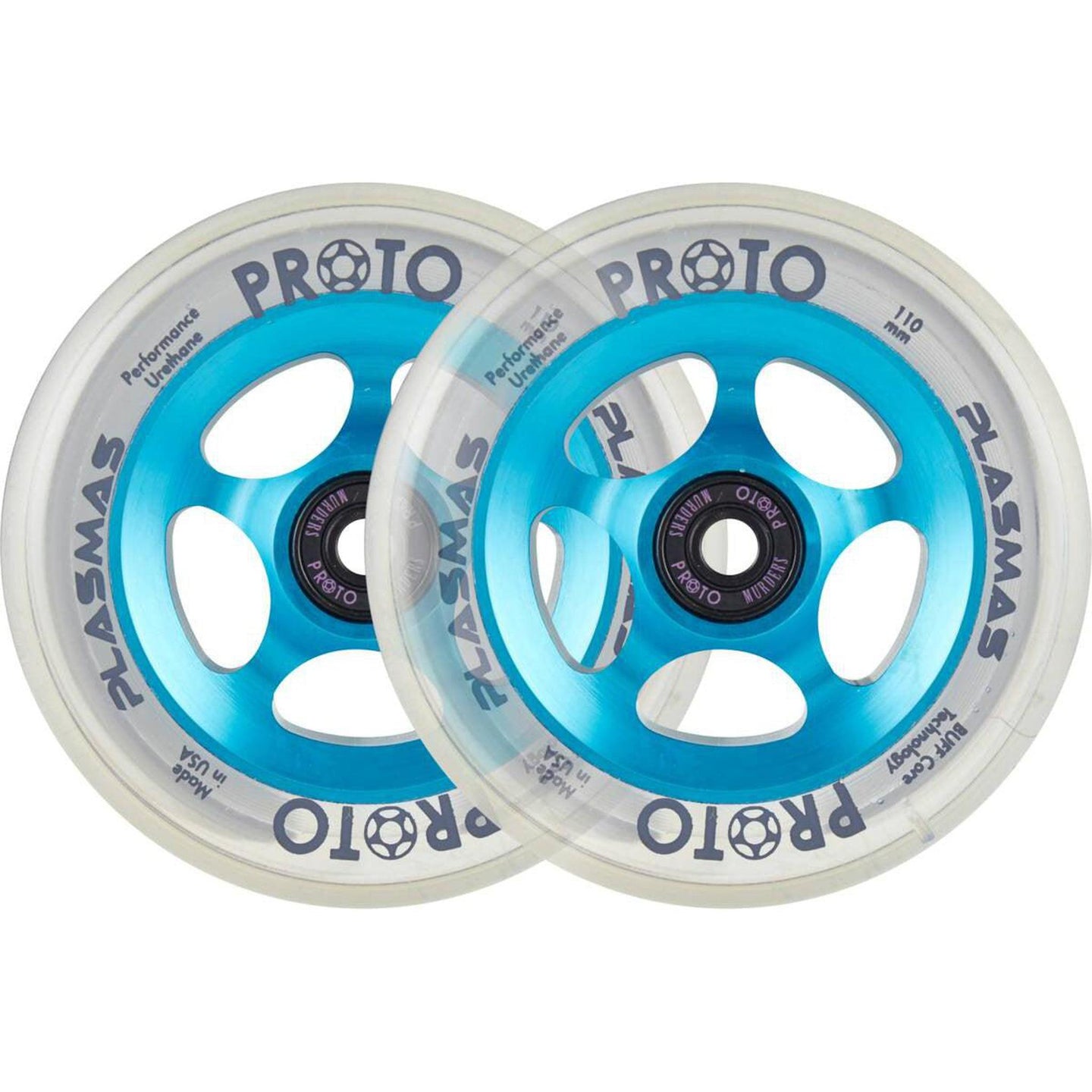 Proto Plasma Sparkcykel Hjul 2-Pak - Electric Blue-ScootWorld.se
