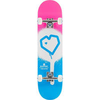 Blueprint Spray Heart V2 Komplet Skateboard - Blå/Vit/Pink-ScootWorld.se