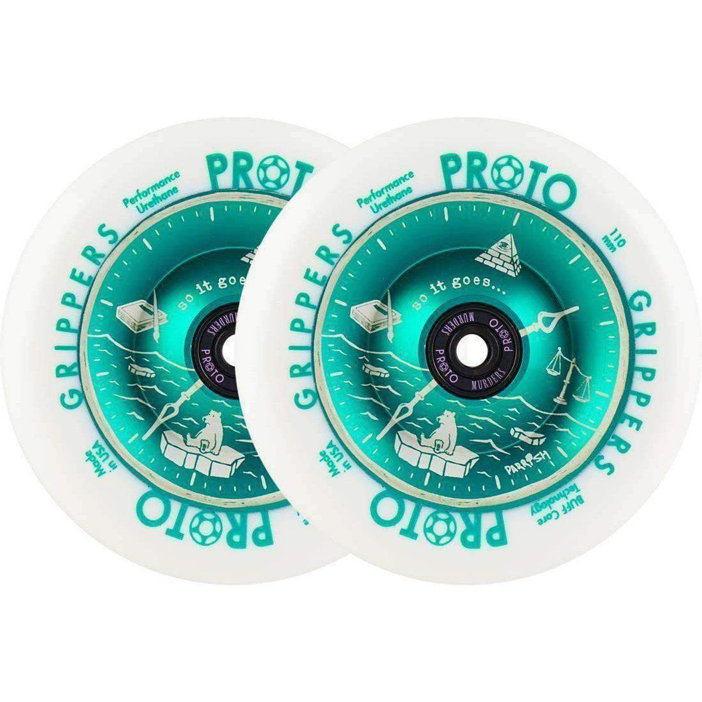 Proto Parrish Isaacs Time's Up Grippers Sparkcykel Hjul 2-Pak - Parrish Isaacs-ScootWorld.se