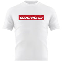 ScootWorld Box Logo Tshirt - Vit/Röd-ScootWorld.se