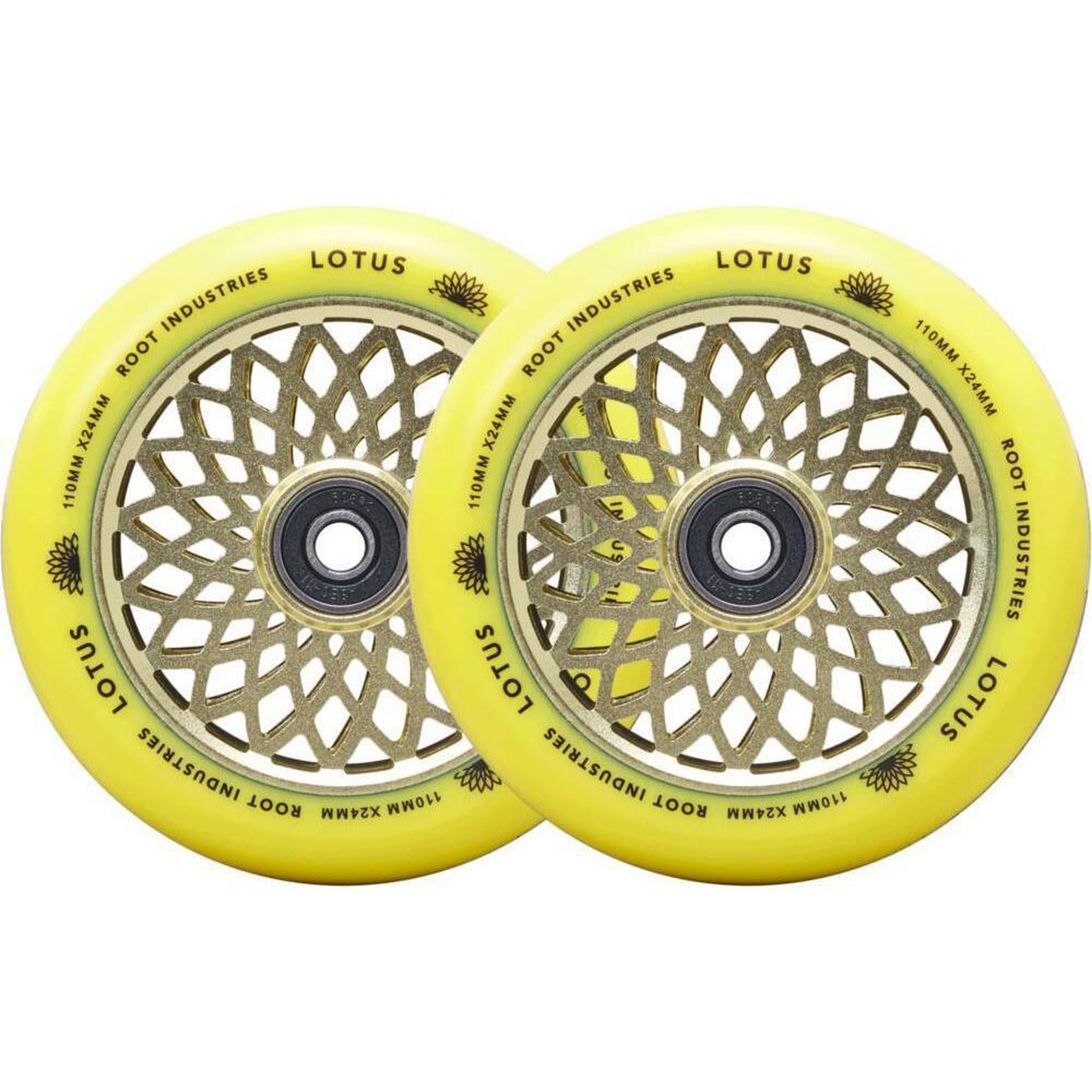 Root Lotus Sparkcykel Hjul 2-Pak - Radiant Yellow-ScootWorld.se