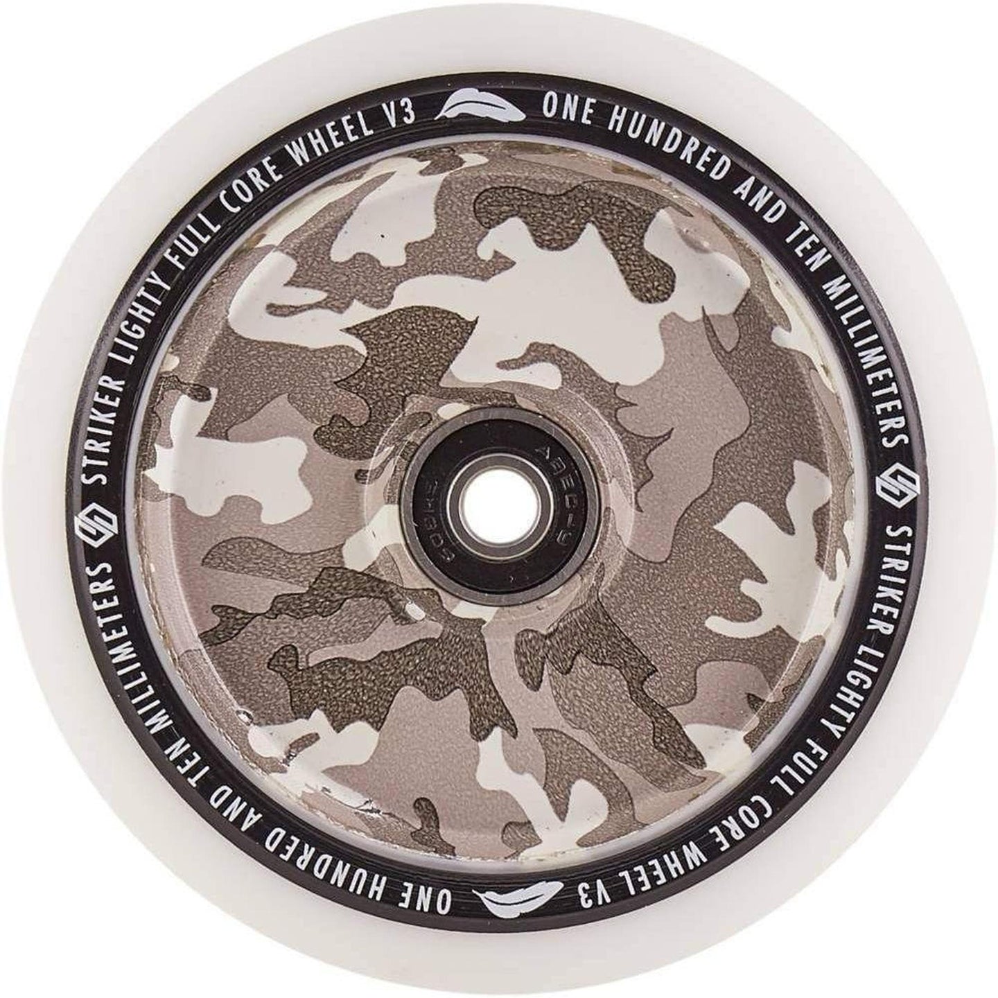 Striker Lighty Fullcore V3 Vit 110mm Sparkcykel Hjul - Snö Camo-ScootWorld.se