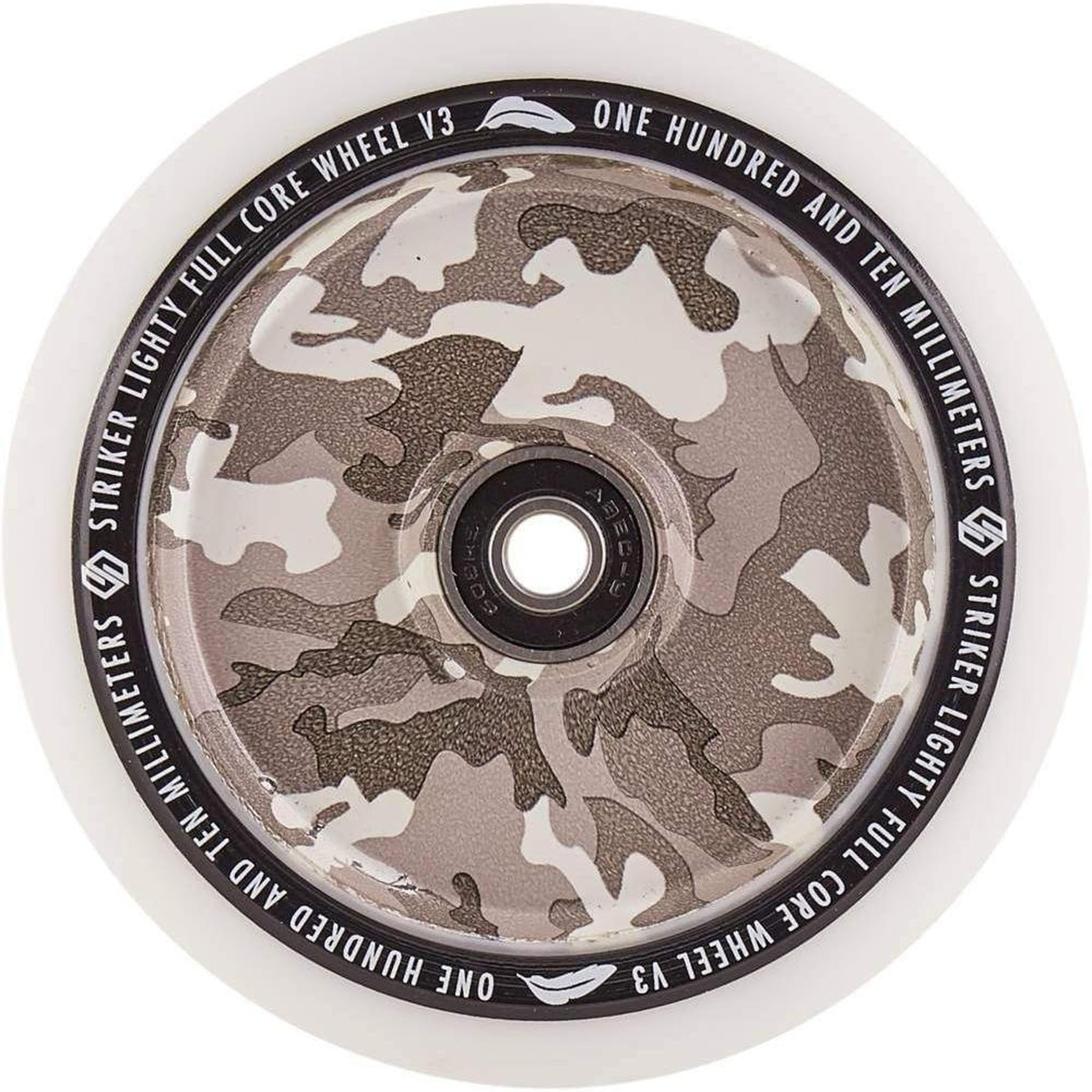 Striker Lighty Fullcore V3 Vit 110mm Sparkcykel Hjul - Snö Camo-ScootWorld.se