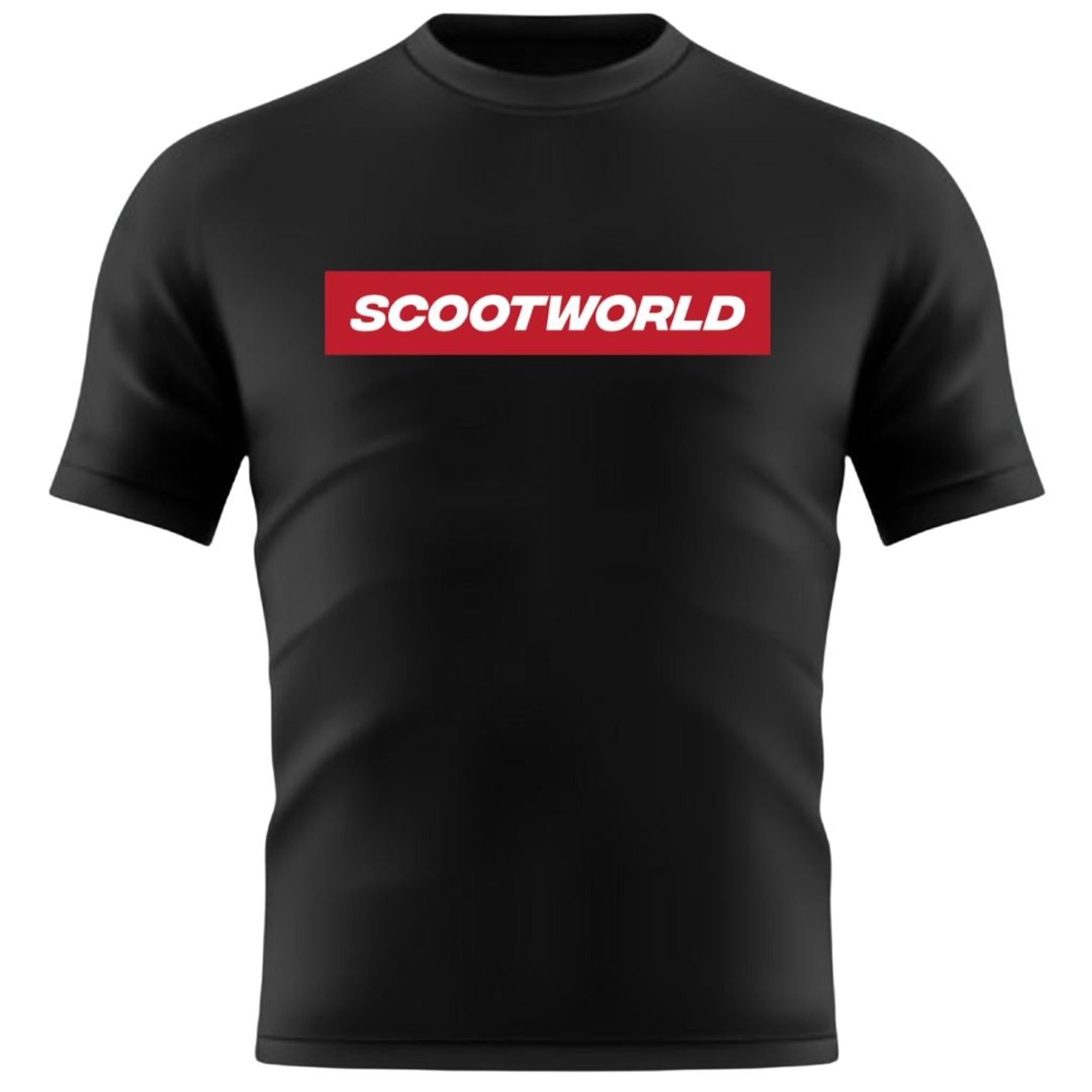 ScootWorld Box Logo Tshirt - Svart/Röd-ScootWorld.se