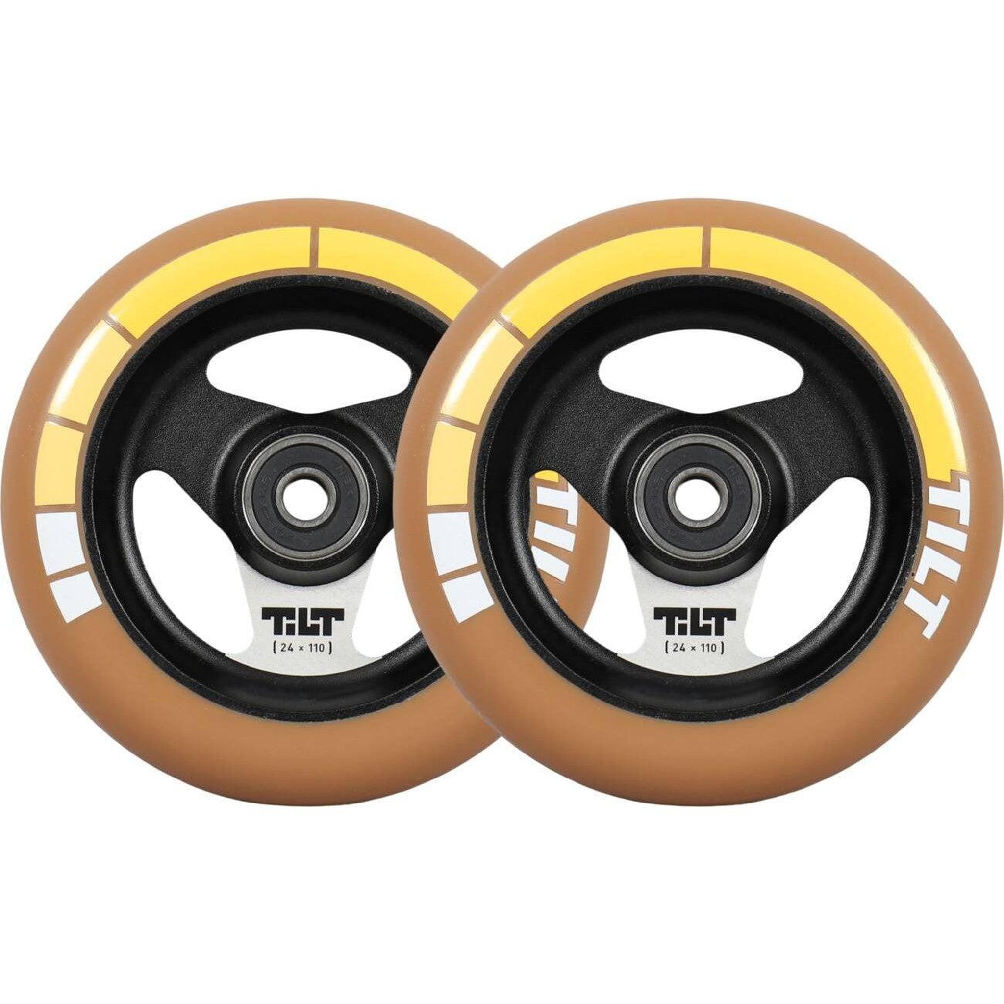 Tilt Stage I Sparkcykel Hjul 2-Pak - Gold Stripe-ScootWorld.se