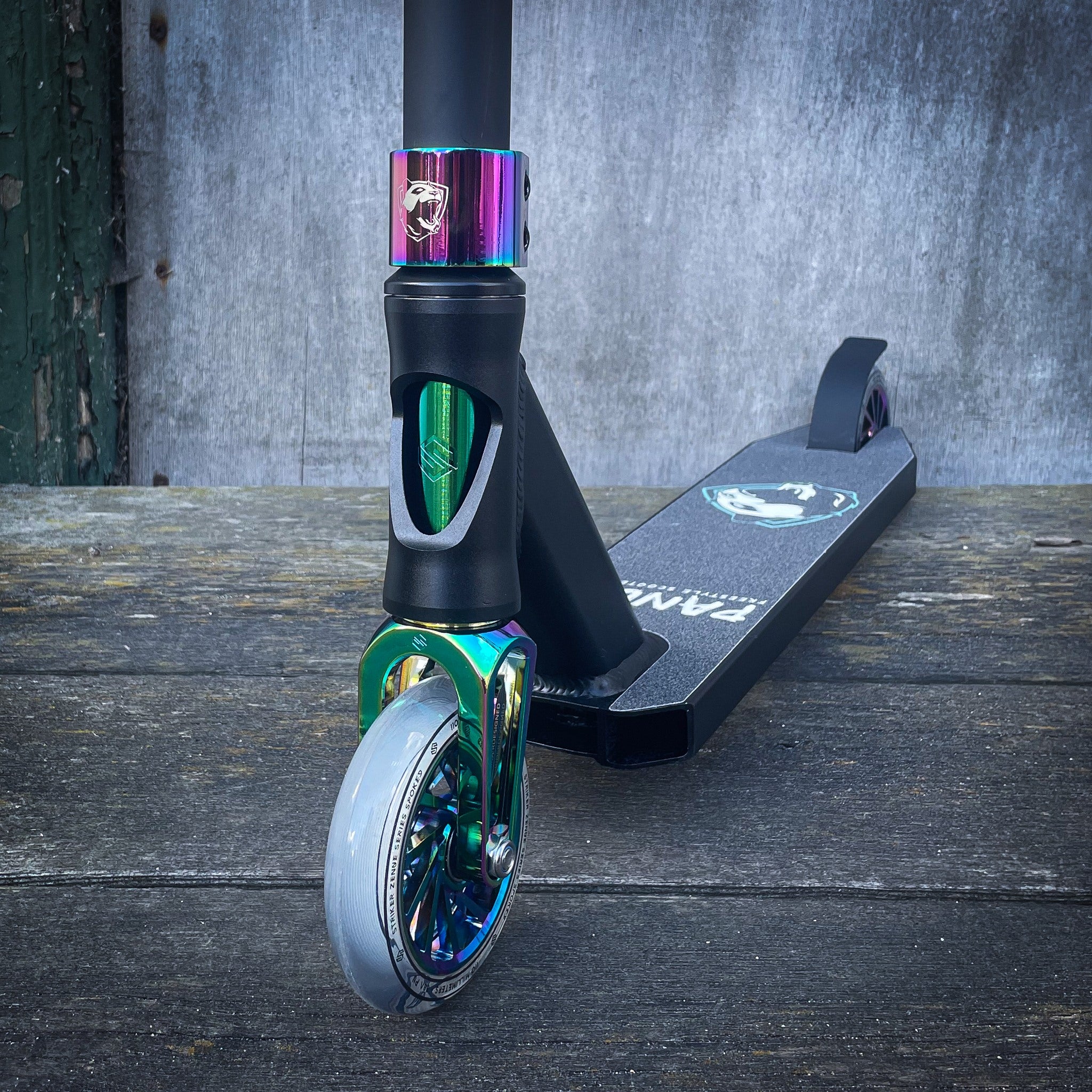 Panda Rainbow Custom Build Trick Sparkcykel - Svart/Rainbow-ScootWorld.se