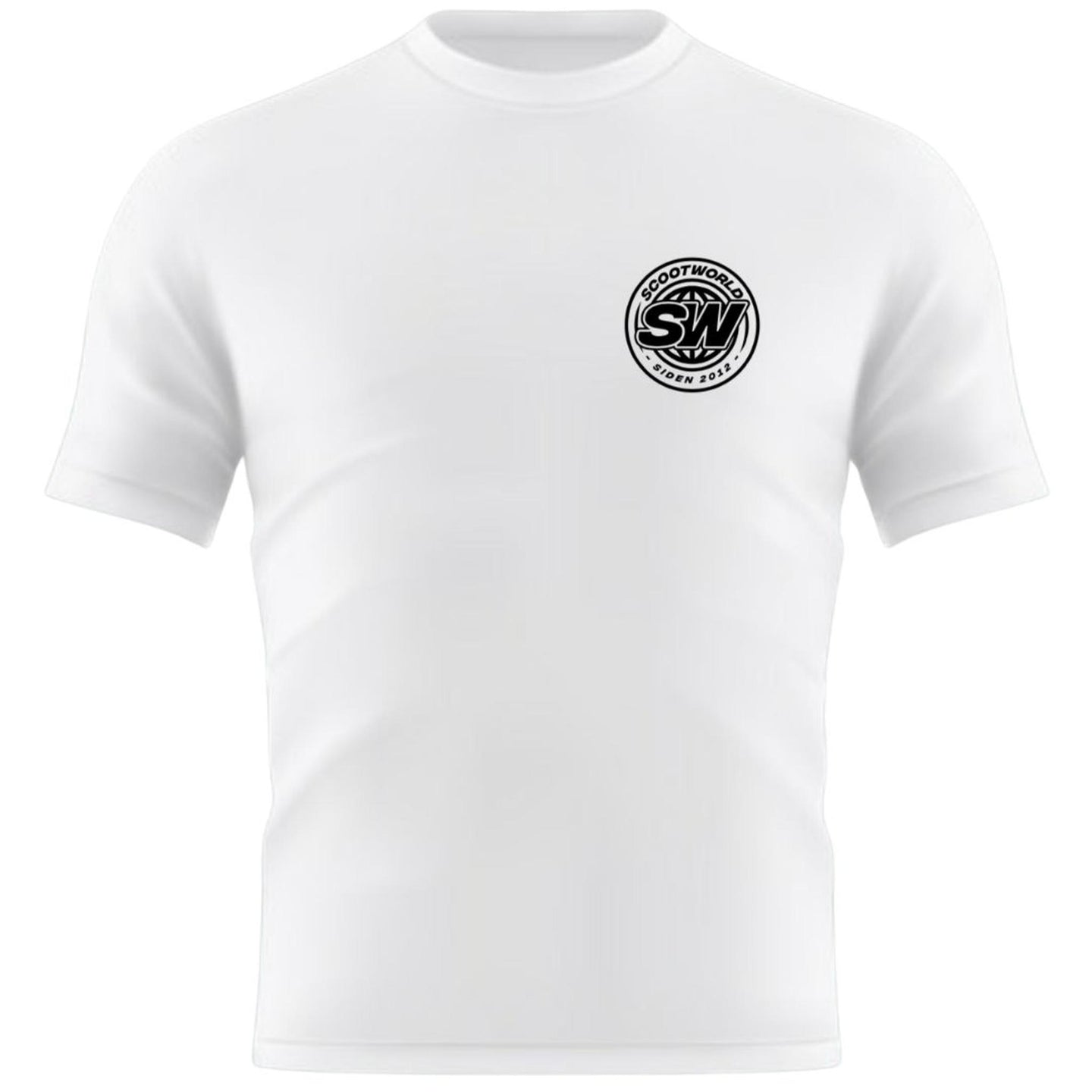 ScootWorld Small Chest Batch Logo Tshirt - Vit-ScootWorld.se