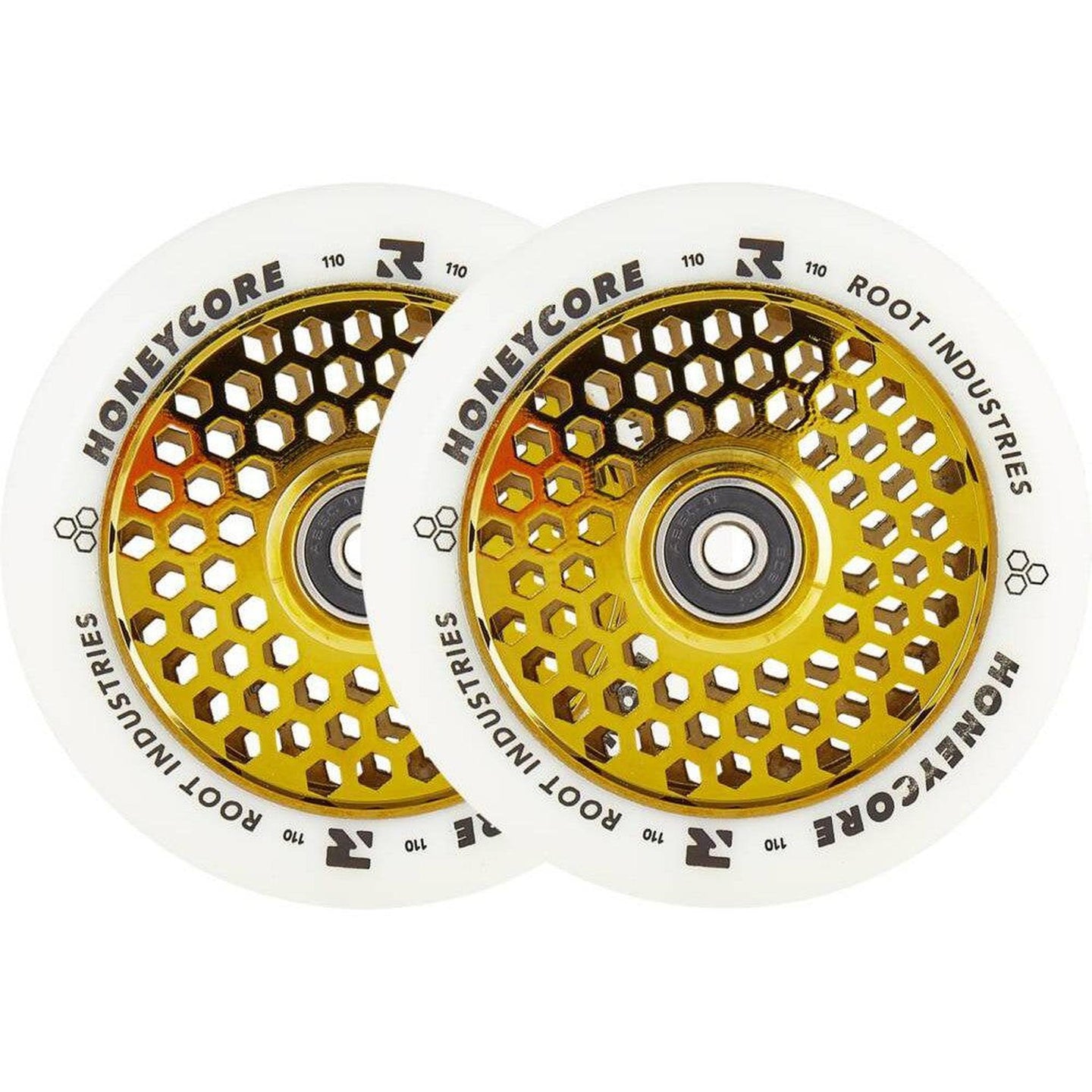 Root Honeycore Vit 110mm Sparkcykel Hjul 2-pak - Gold-ScootWorld.se