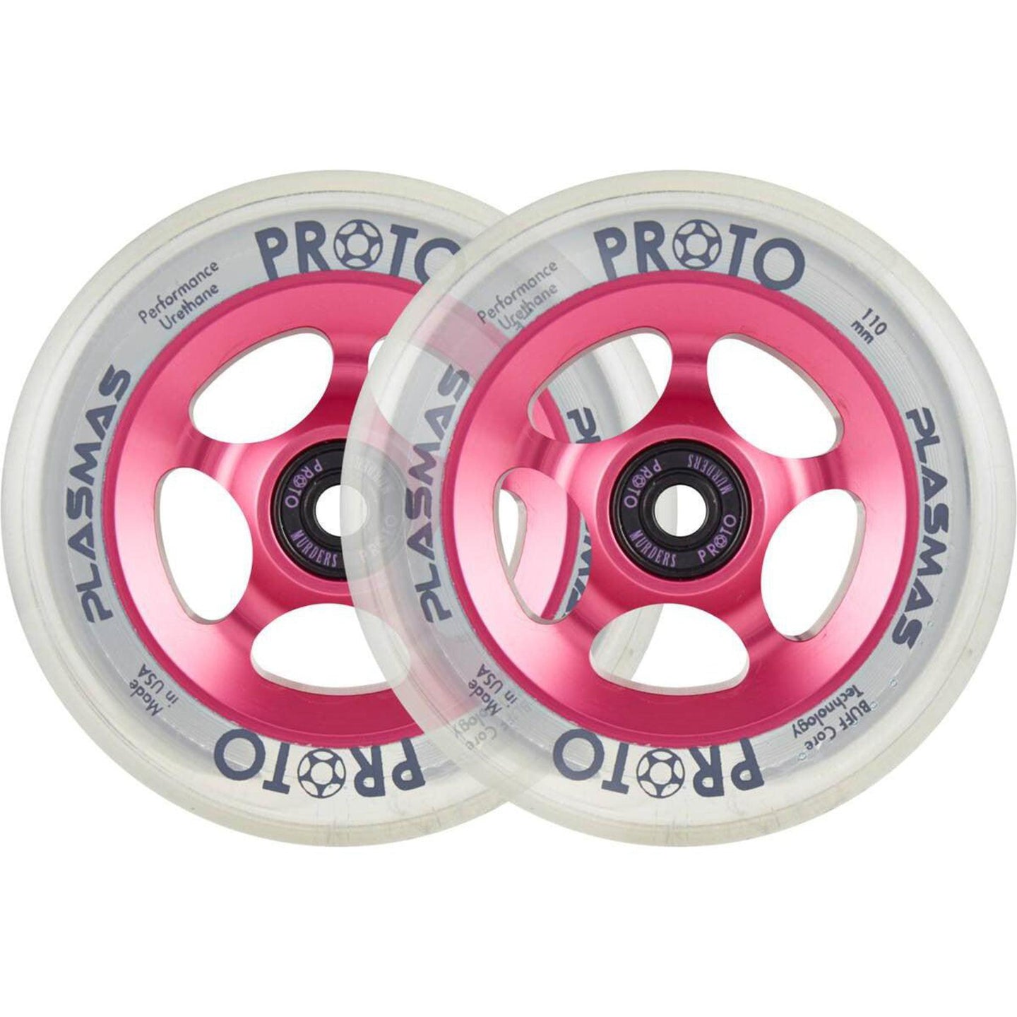 Proto Plasma Sparkcykel Hjul 2-Pak - Neon Pink-ScootWorld.se