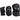 Triple Eight Skyddssats 3-pack - Svart-ScootWorld.se