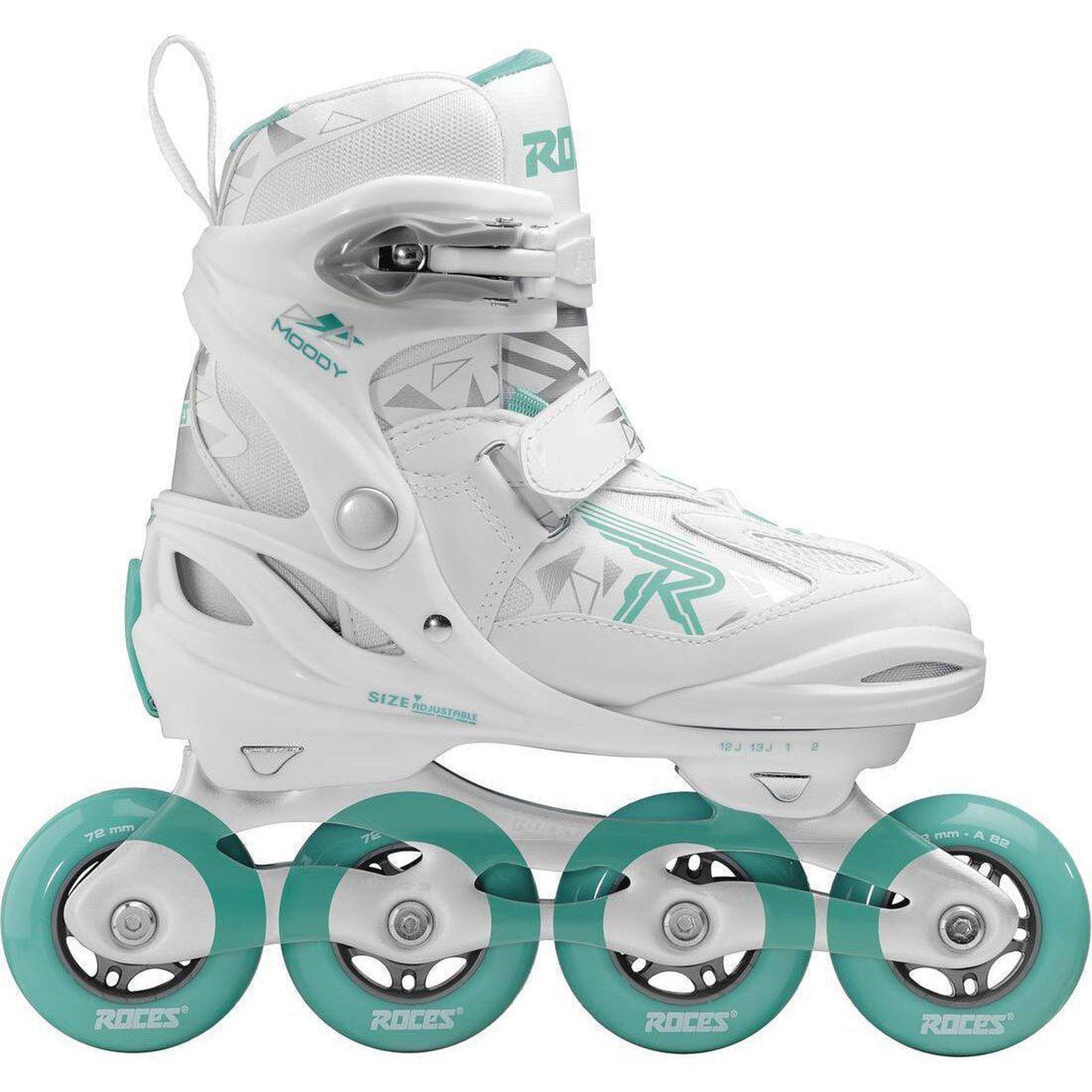 Roces Moody TIF Inlines Tjej - White/Aqua-ScootWorld.se