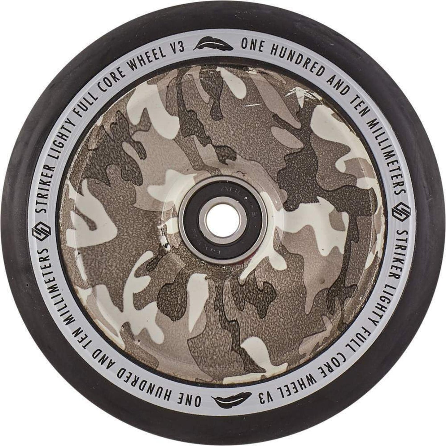 Striker Lighty Fullcore V3 Svart 110mm Sparkcykel Hjul - Snö Camo-ScootWorld.se