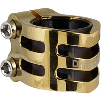 Longway Defender Double Kickbike Clamp - Gold Chrome-ScootWorld.se
