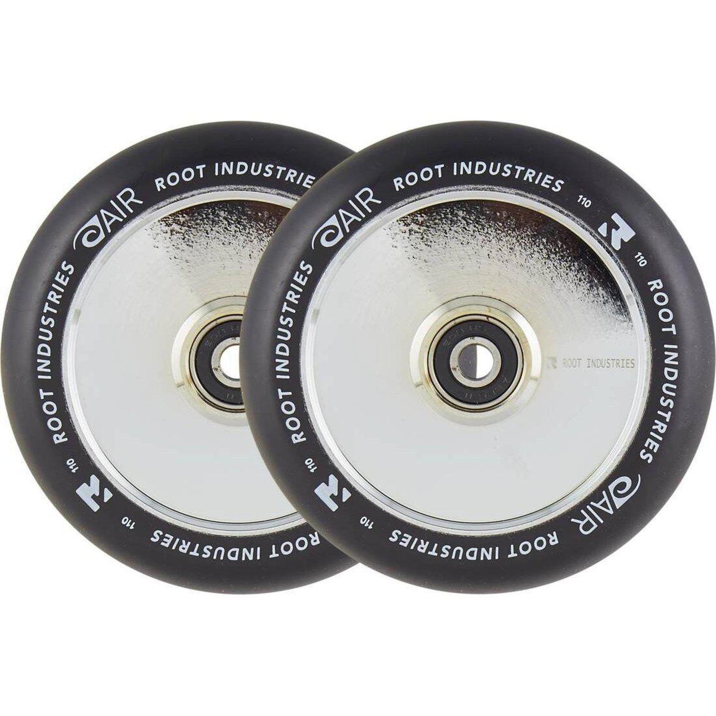 Root Air Svart Sparkcykel Hjul 2-pak - Chrome-ScootWorld.se