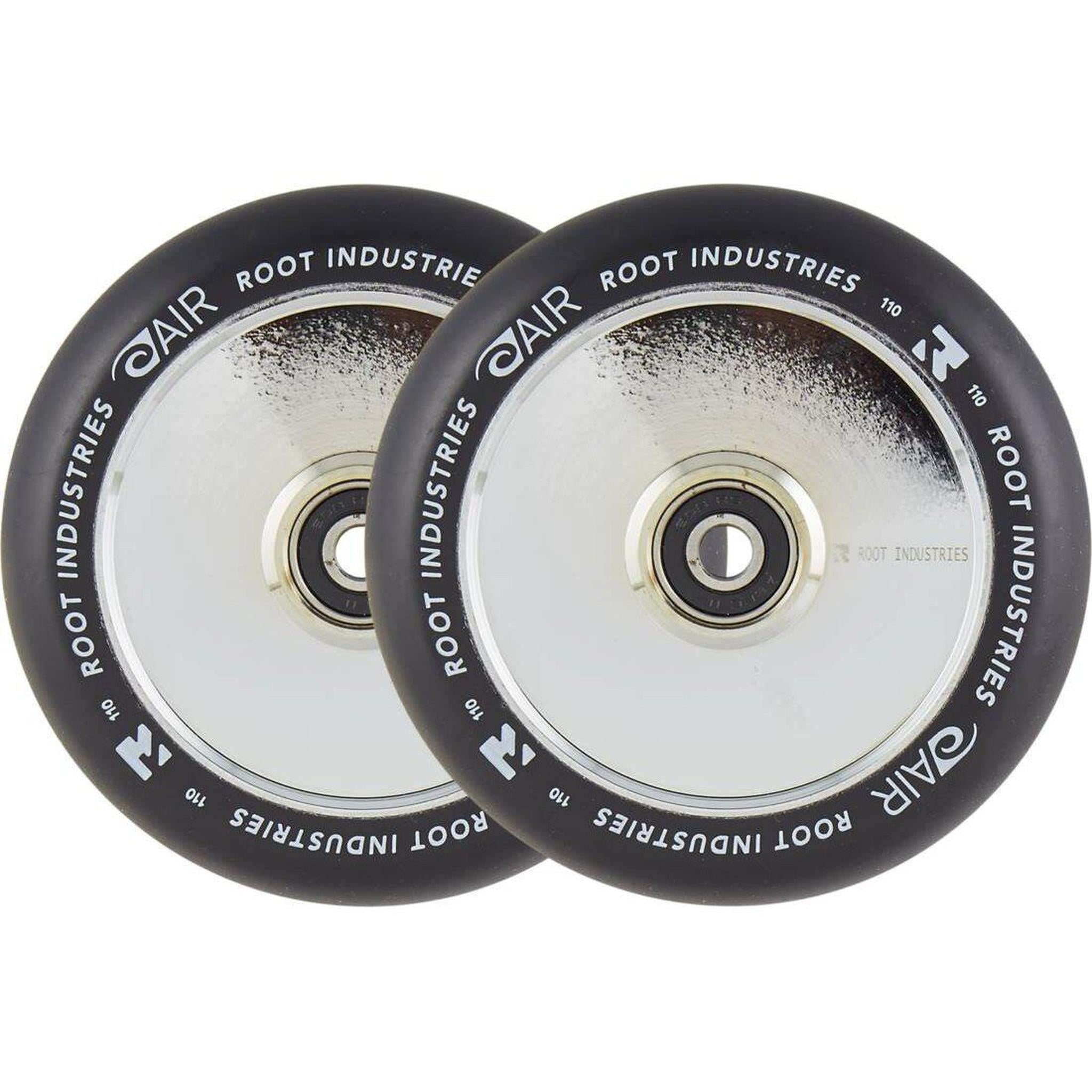 Root Air Svart Sparkcykel Hjul 2-pak - Chrome-ScootWorld.se