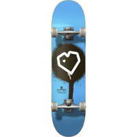 Blueprint Spray Heart V2 Komplet Skateboard - Blå/Vit/Svart-ScootWorld.se