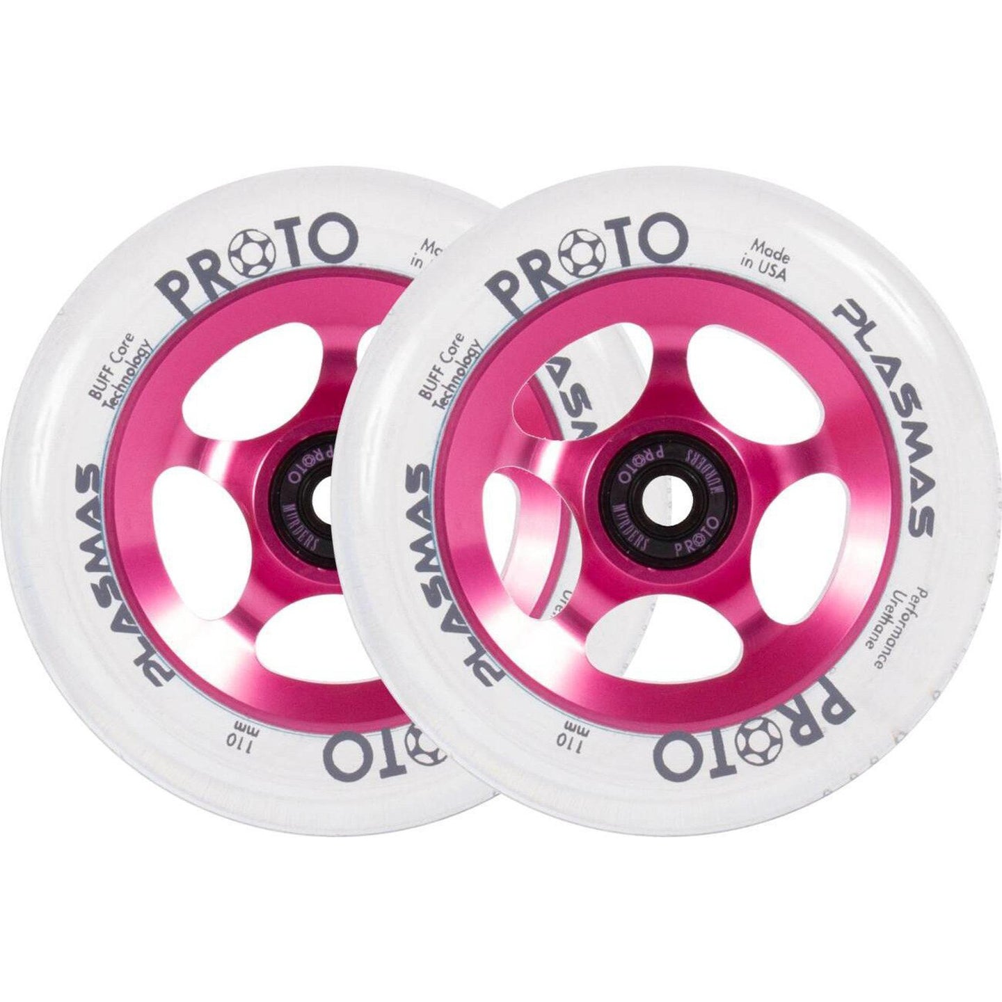 Proto Plasma Sparkcykel Hjul 2-Pak - Neon Pink-ScootWorld.se