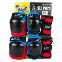 187 Killer Pads Jr. Skyddsset Barn 6-Pak - Röd/Vit/Blå-ScootWorld.se