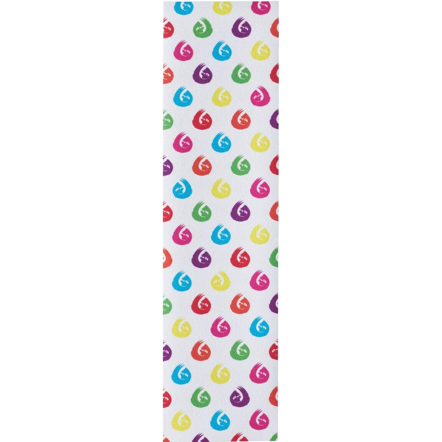 Hella Grip Sloth Dot Kickbike Griptape - Rainbow Sloths On White-ScootWorld.se