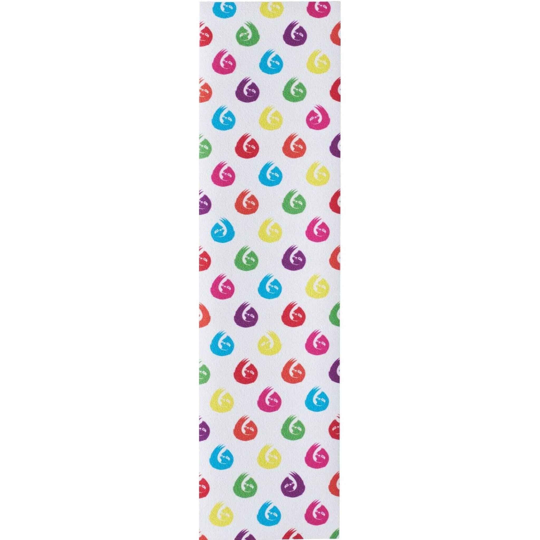 Hella Grip Sloth Dot Kickbike Griptape - Rainbow Sloths On White-ScootWorld.se