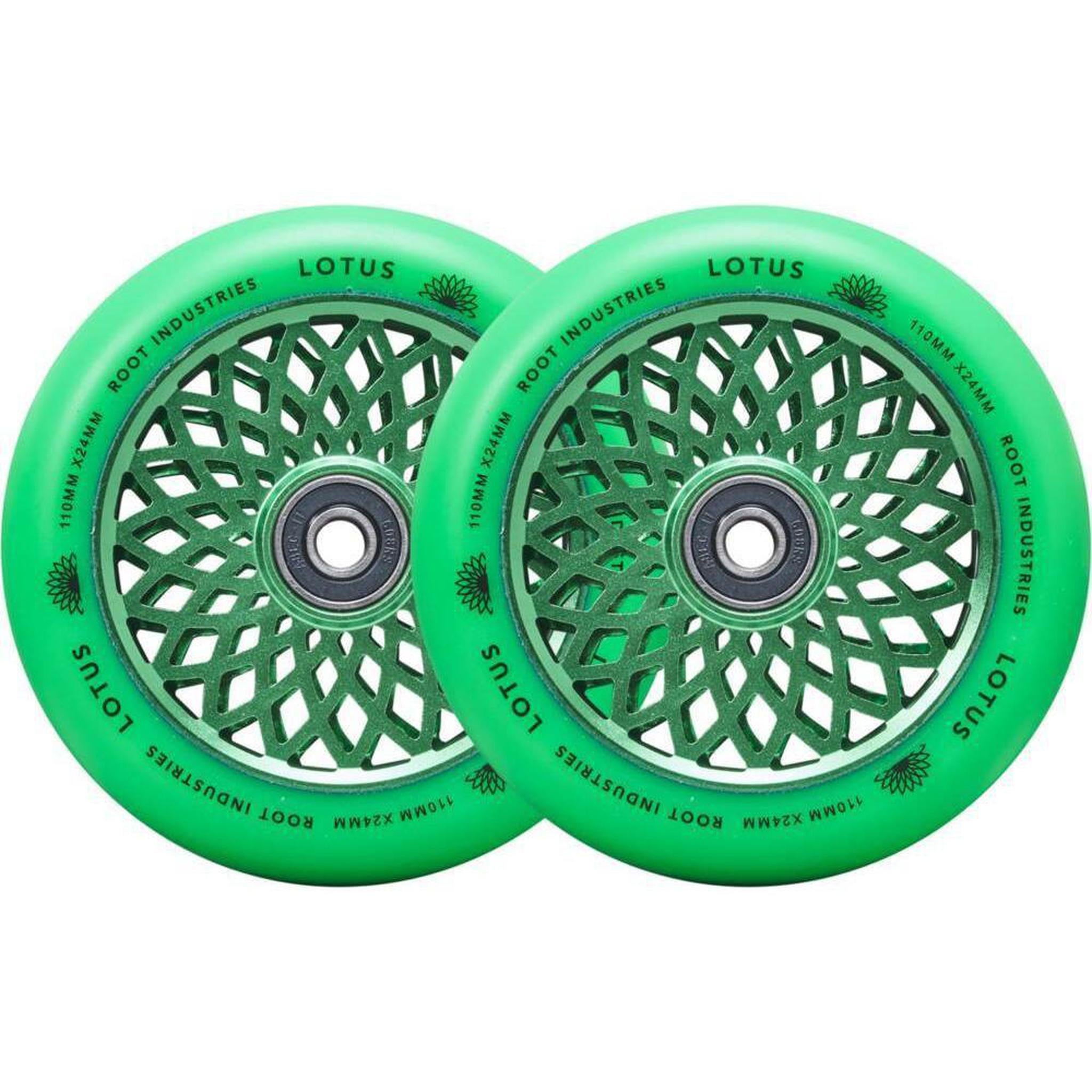 Root Lotus Sparkcykel Hjul 2-Pak - Radiant Green-ScootWorld.se