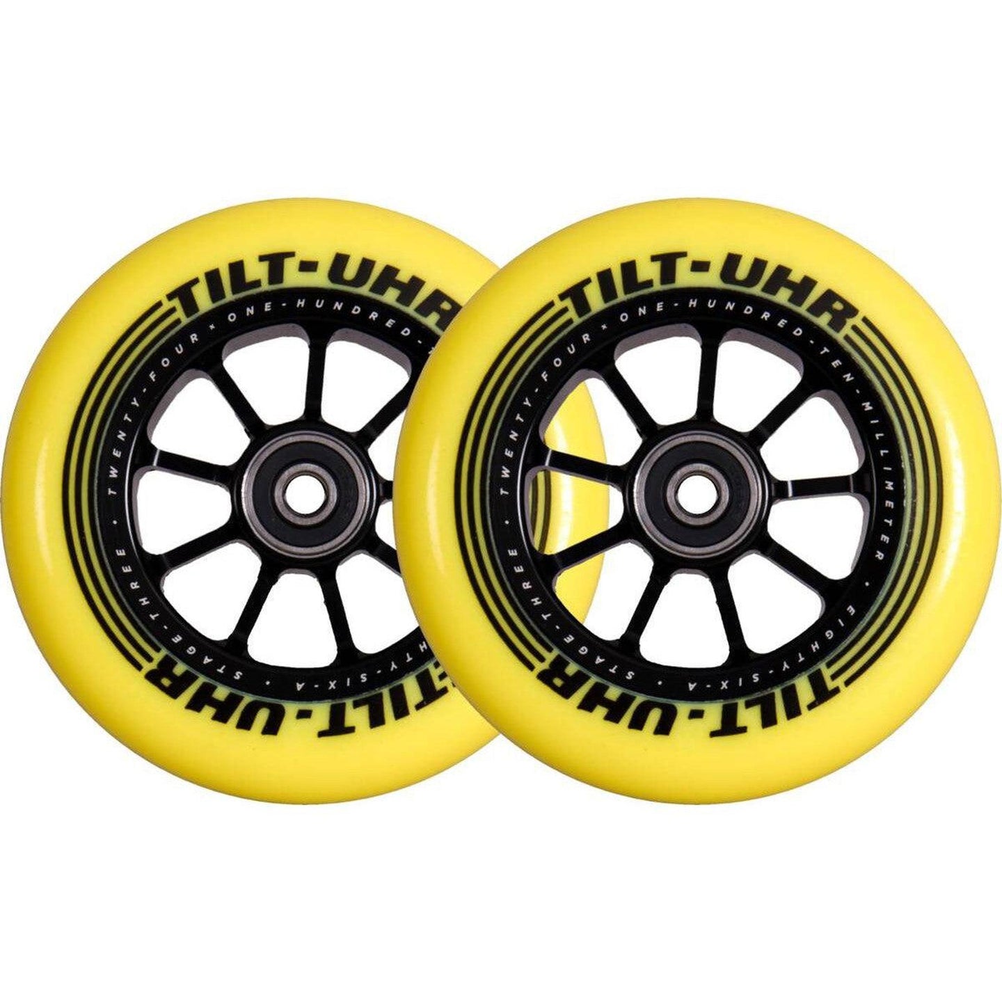 Tilt UHR Sparkcykel Hjul - Gul-ScootWorld.se