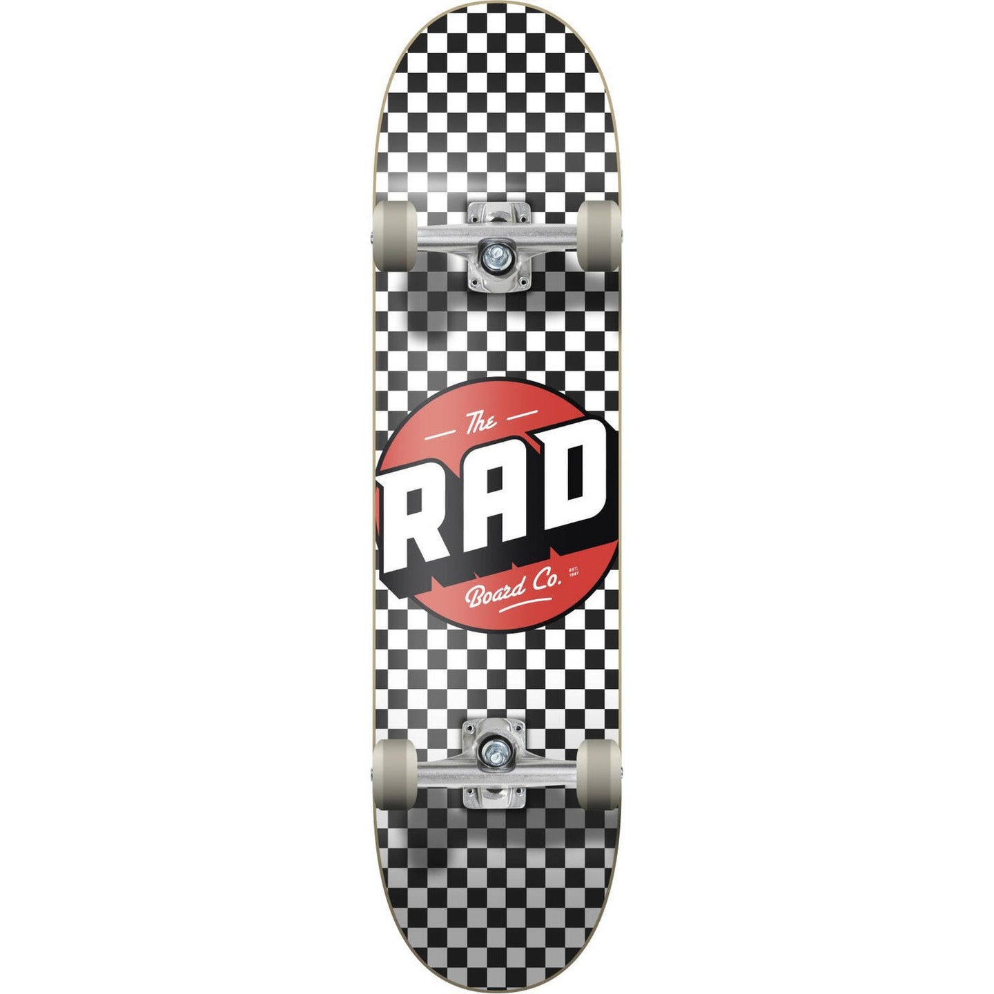 RAD Checkers Progressive komplett skateboard - Svart/Vit-ScootWorld.se