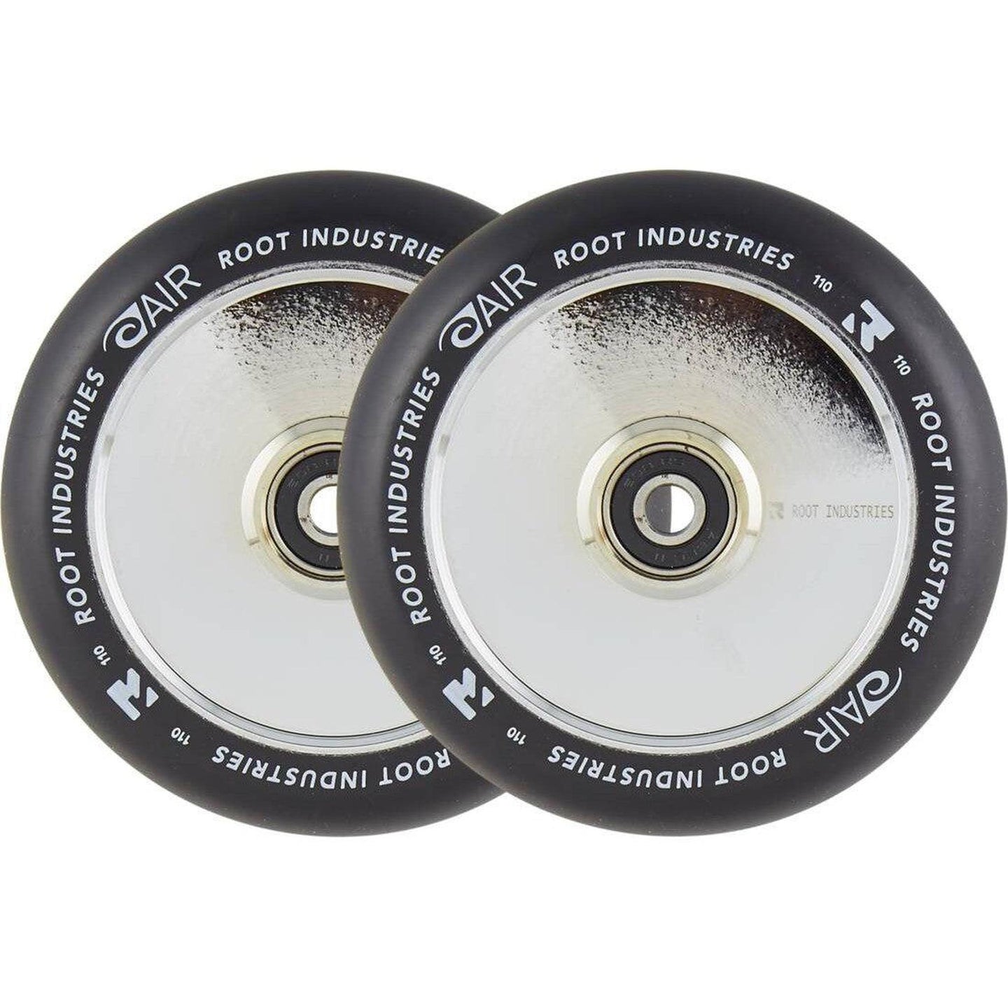 Root Air Svart Sparkcykel Hjul 2-pak - Chrome-ScootWorld.se
