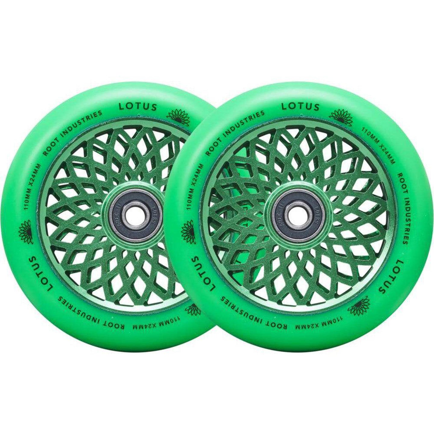 Root Lotus Sparkcykel Hjul 2-Pak - Radiant Green-ScootWorld.se