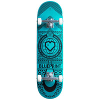 Blueprint Home Heart Complete Skateboard - Svart/Turkos-ScootWorld.se