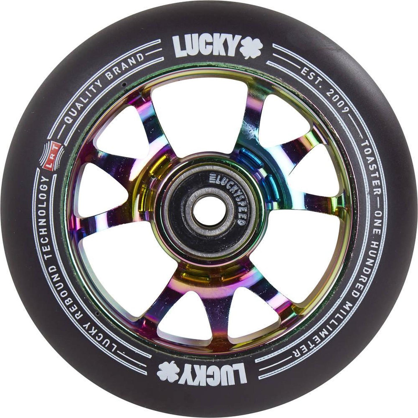Lucky Toaster 110mm Sparkcykel Hjul - Neochrome/Black-ScootWorld.se