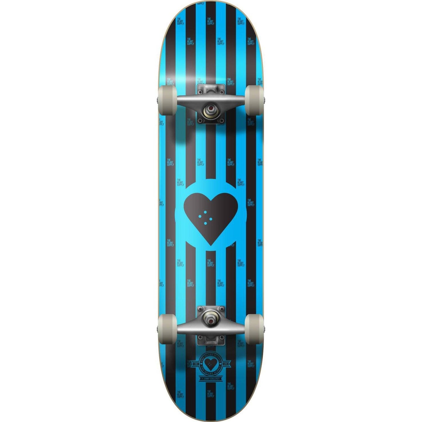 Heart Supply Round Logo Skateboard - Stripes-ScootWorld.se